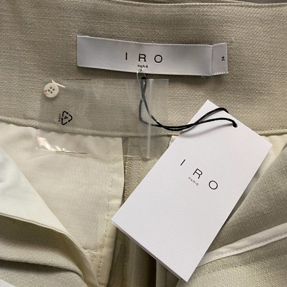 IRO beige tapered high waist straight trouser pants - 100% cotton - NWT - Picture 10 of 15